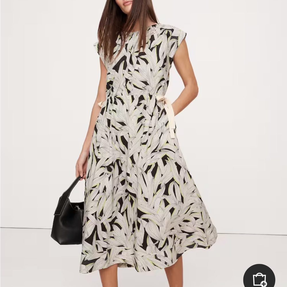 Banana Republic Poplin Tie-waist Midi Dress